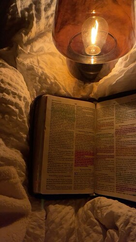 bible under lamp