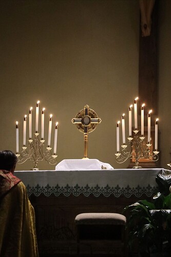 altar candles monstrance